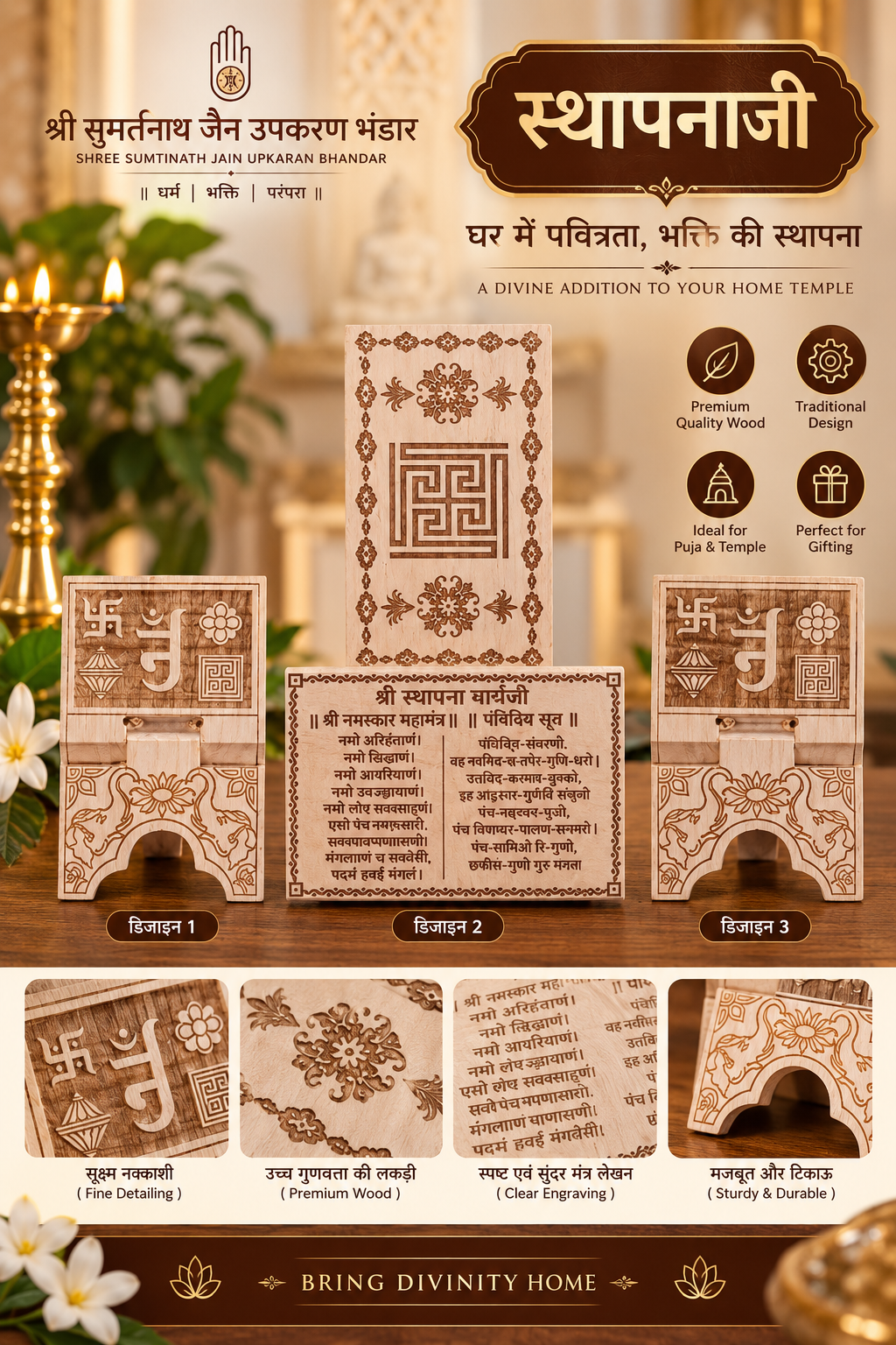 Wooden carving sthapnaji