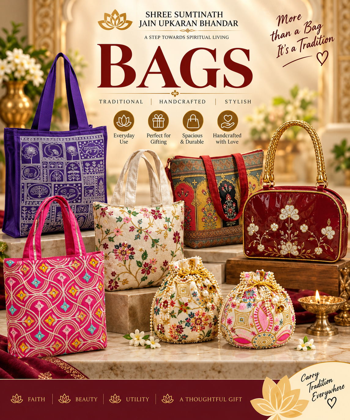 Samayik bags, batwa and potlis