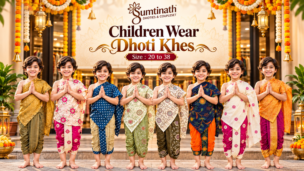 Children wear dhoti khes