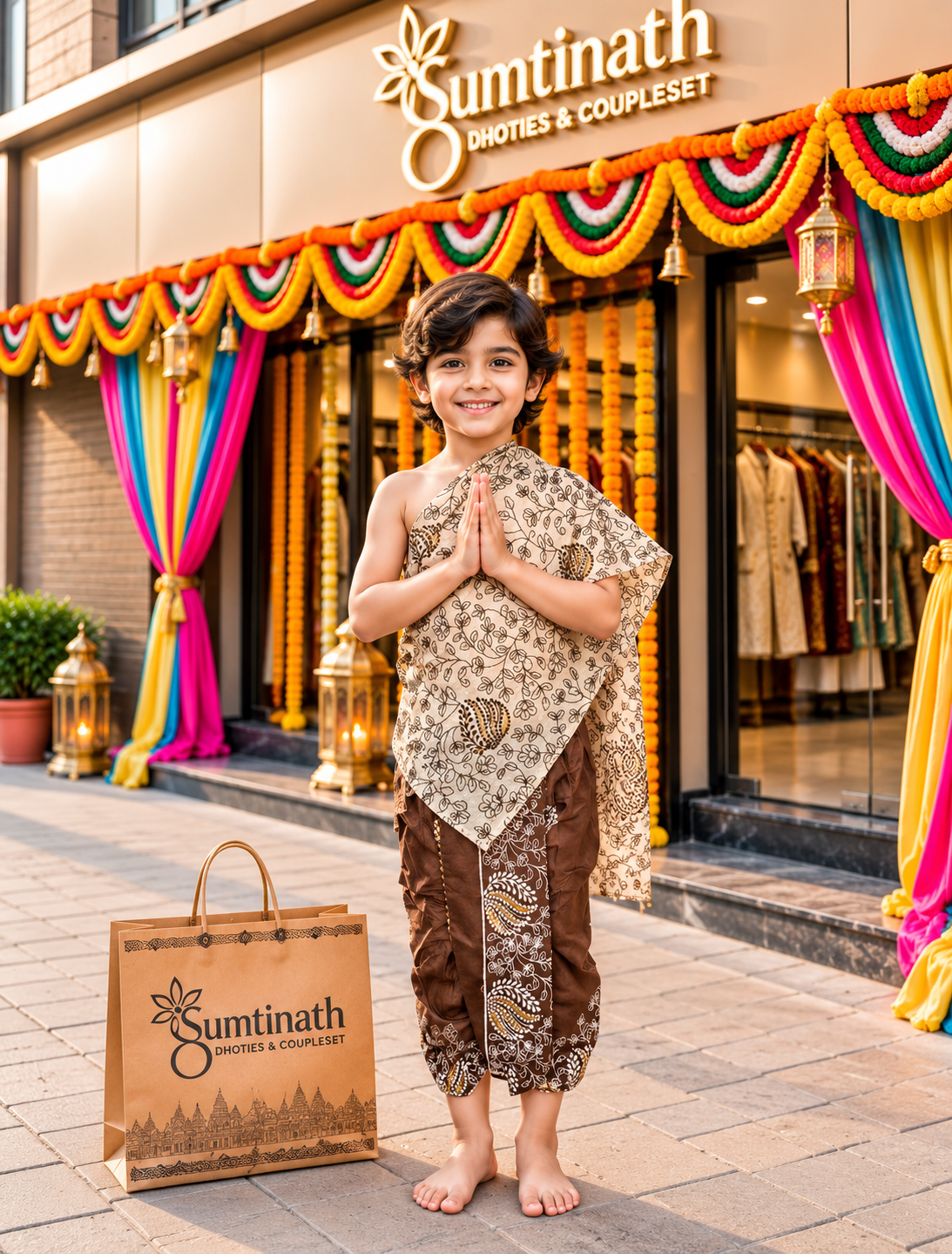 22 inch readymade dhoti(children wear)