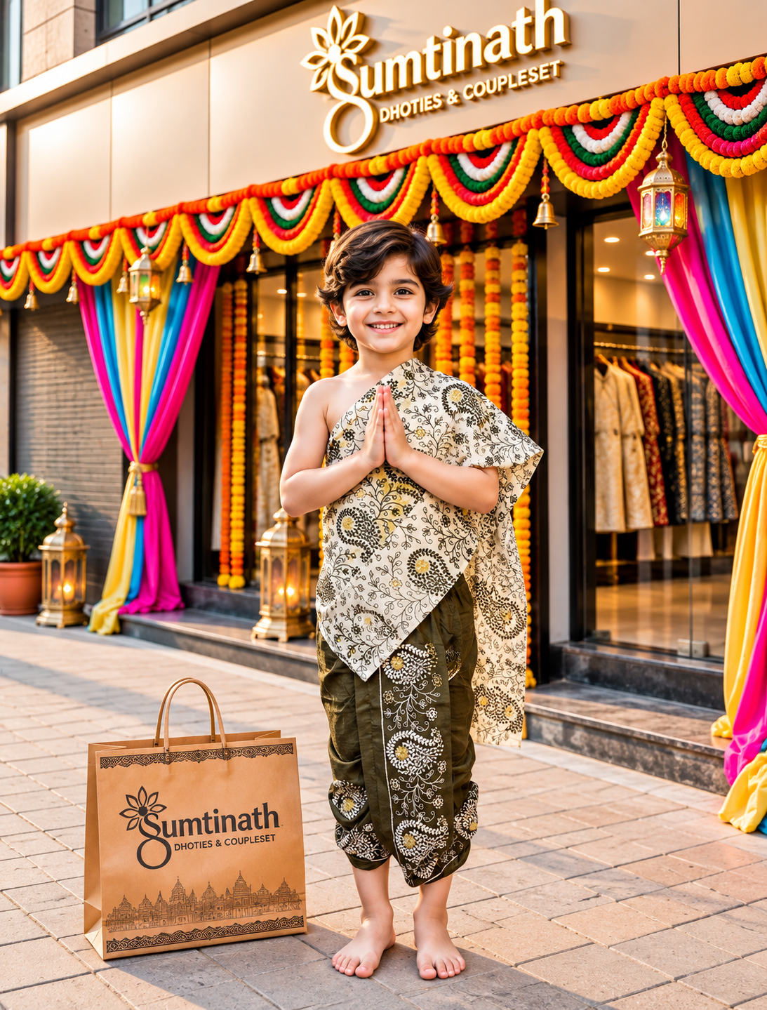 22 inch readymade dhoti(children wear)