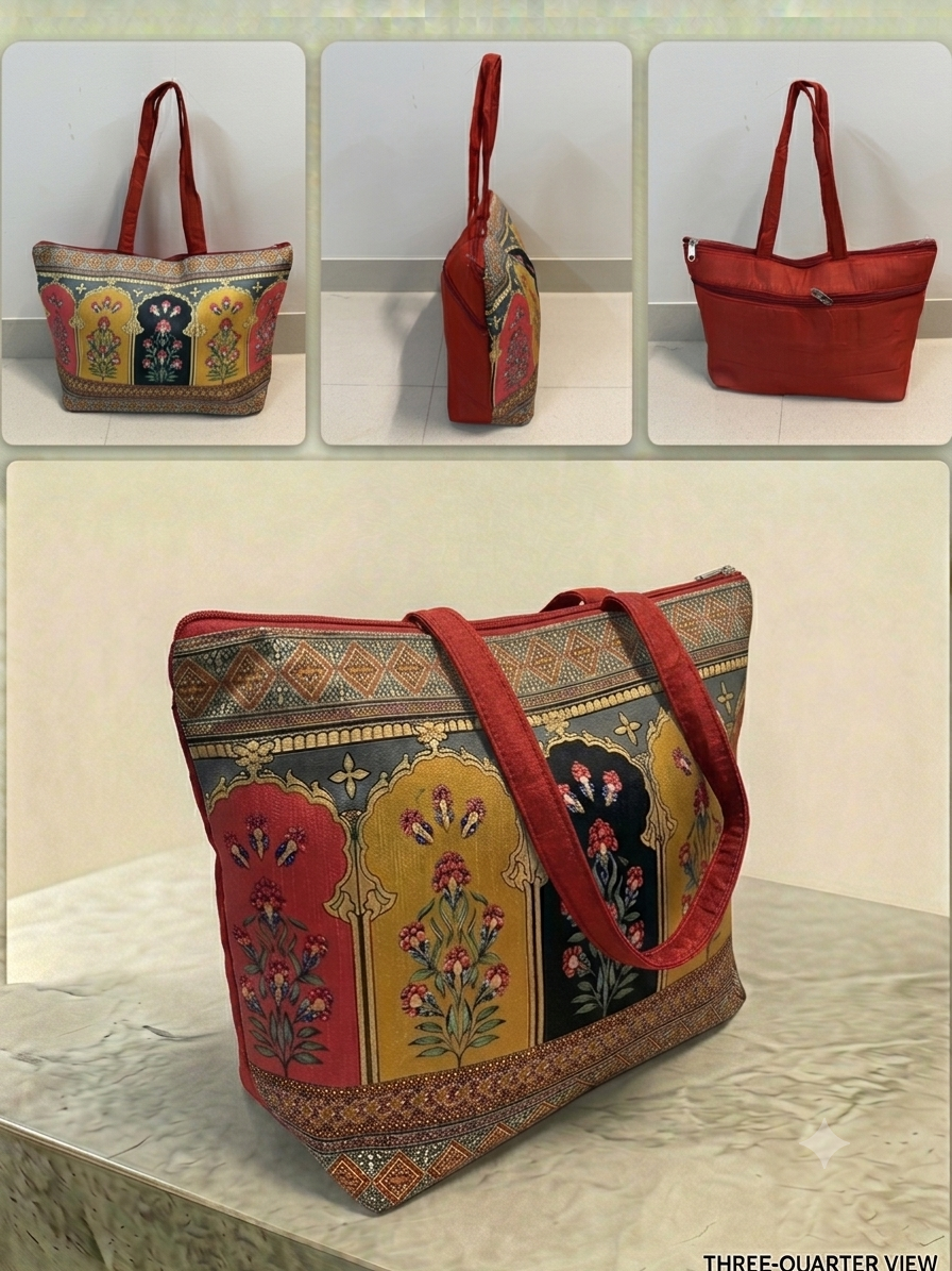Ethnic Printed Handbag / Tote Bag