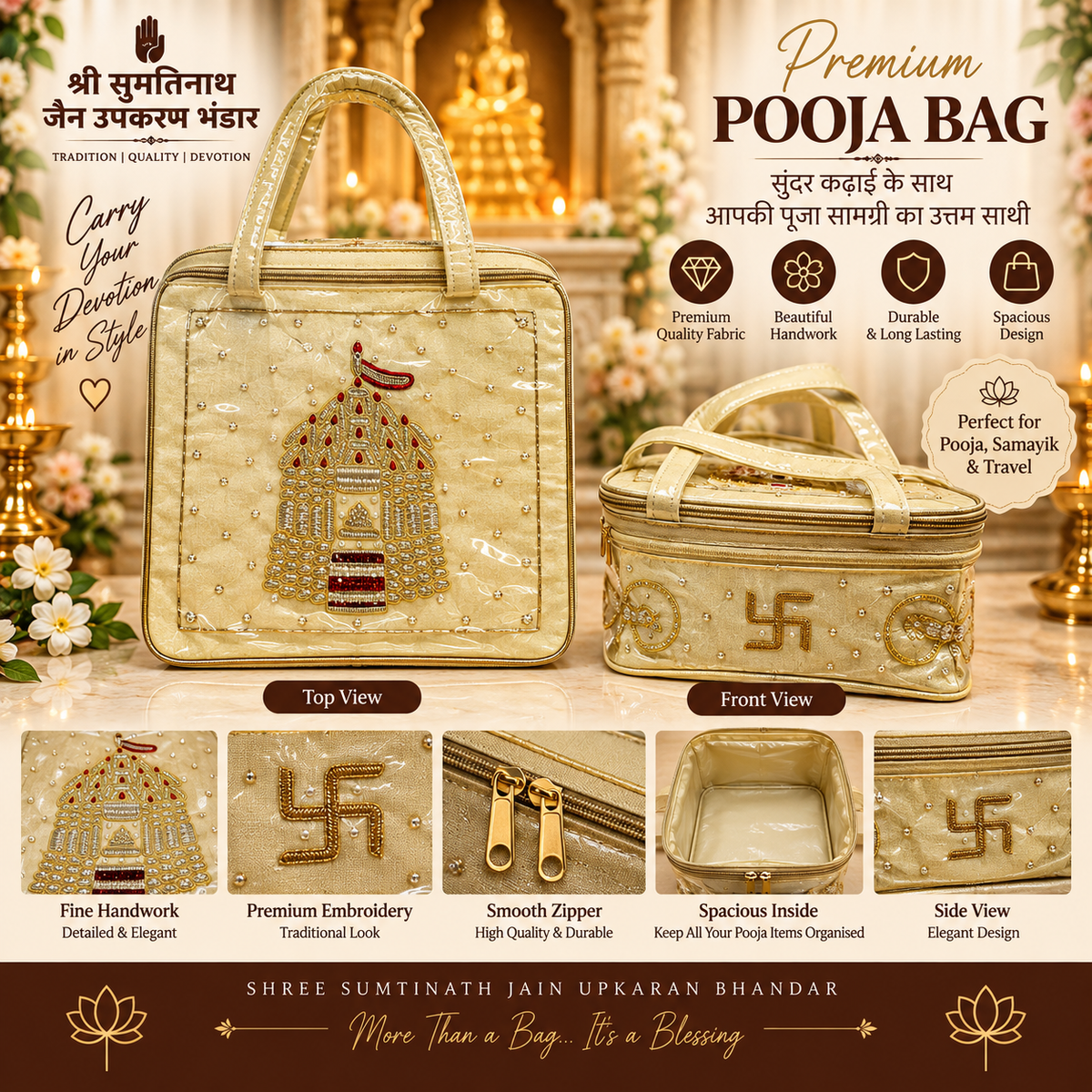 mandir design asthprakari bag