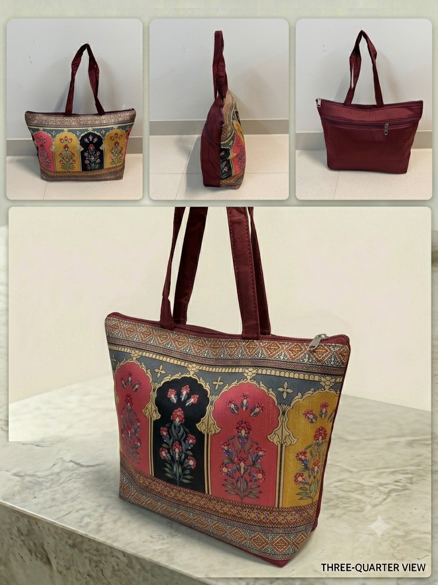 Ethnic Printed Handbag / Tote Bag
