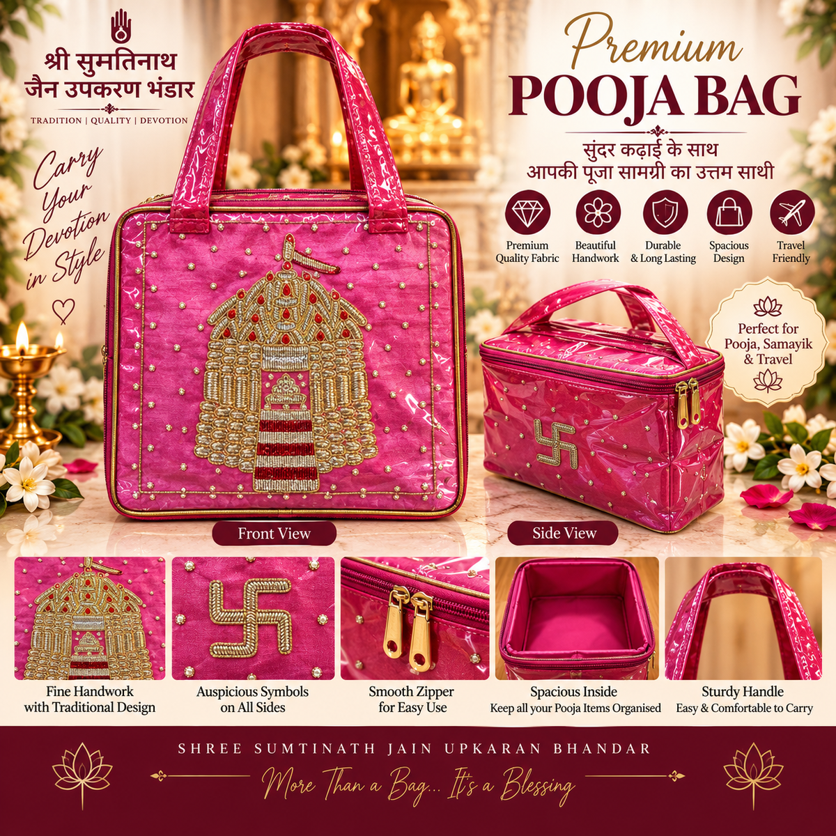 mandir design asthprakari bag