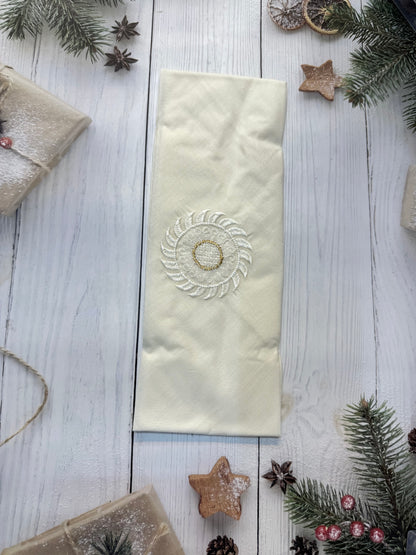 south cotton cream pooja rumal