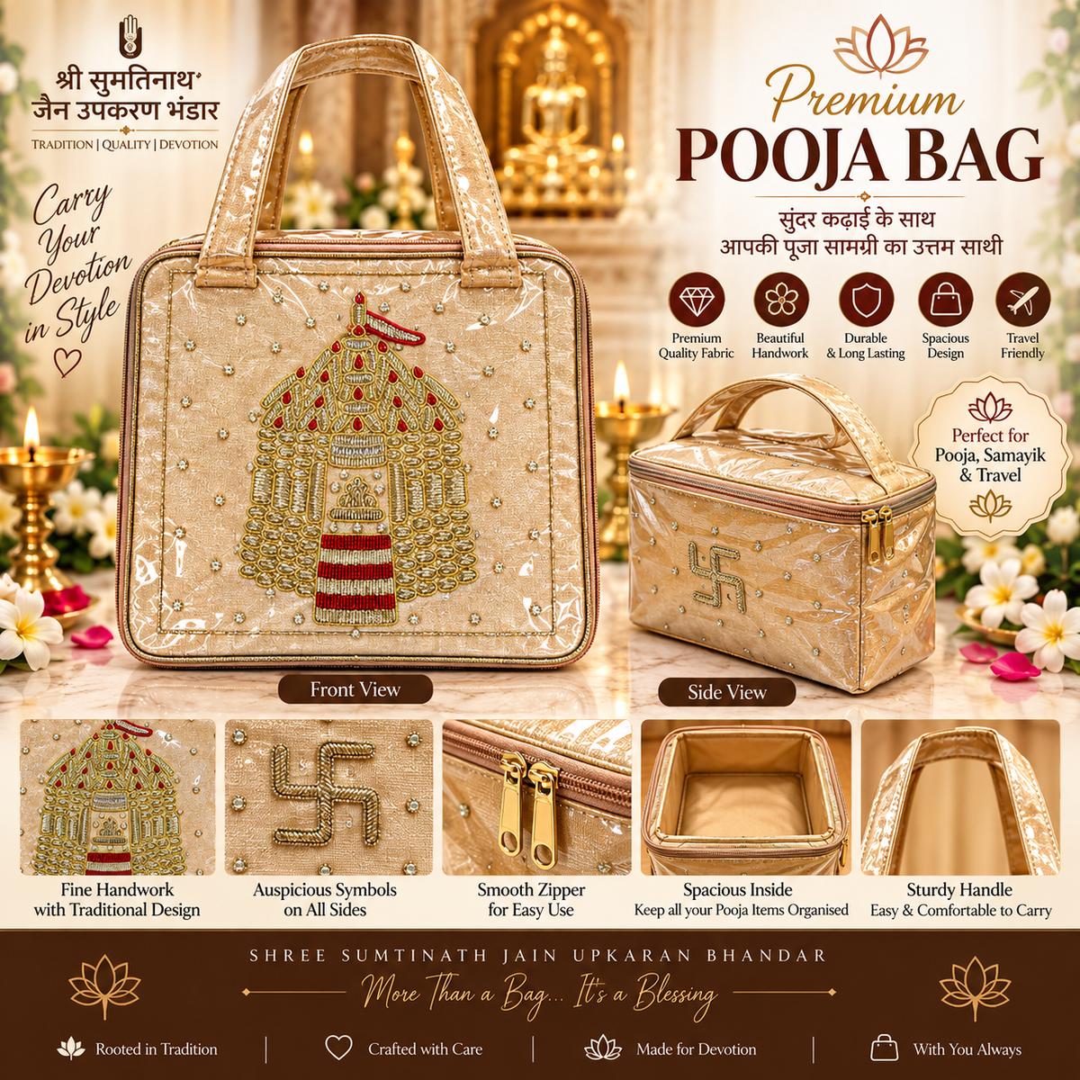 mandir design asthprakari bag