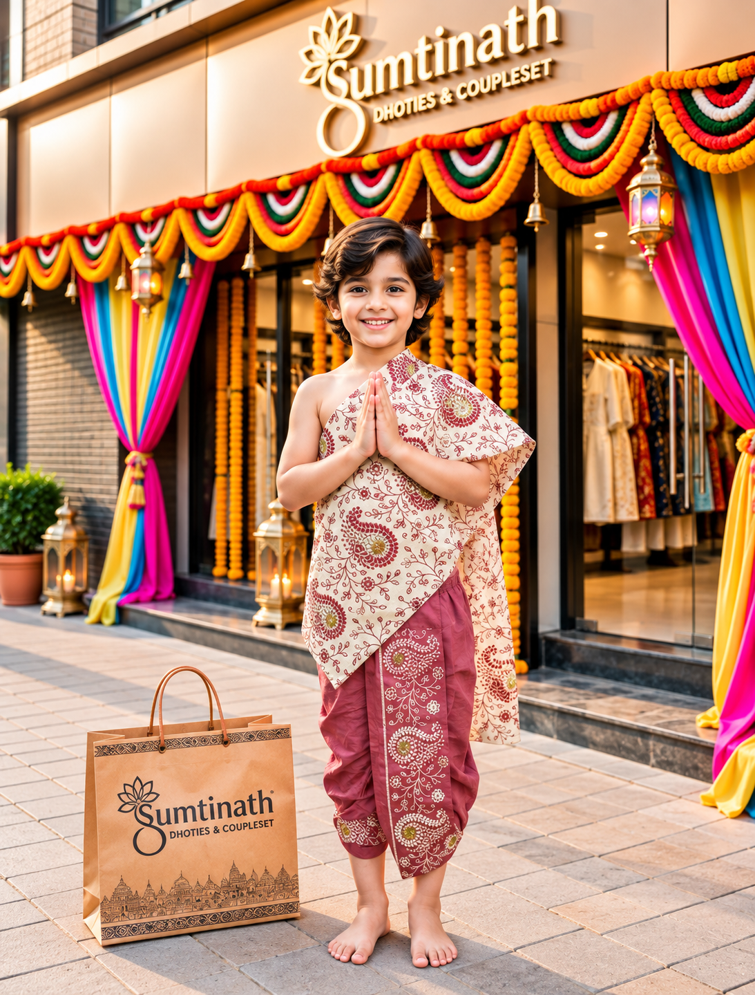 22 inch readymade dhoti(children wear)