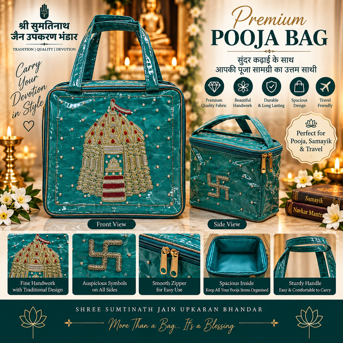 mandir design asthprakari bag