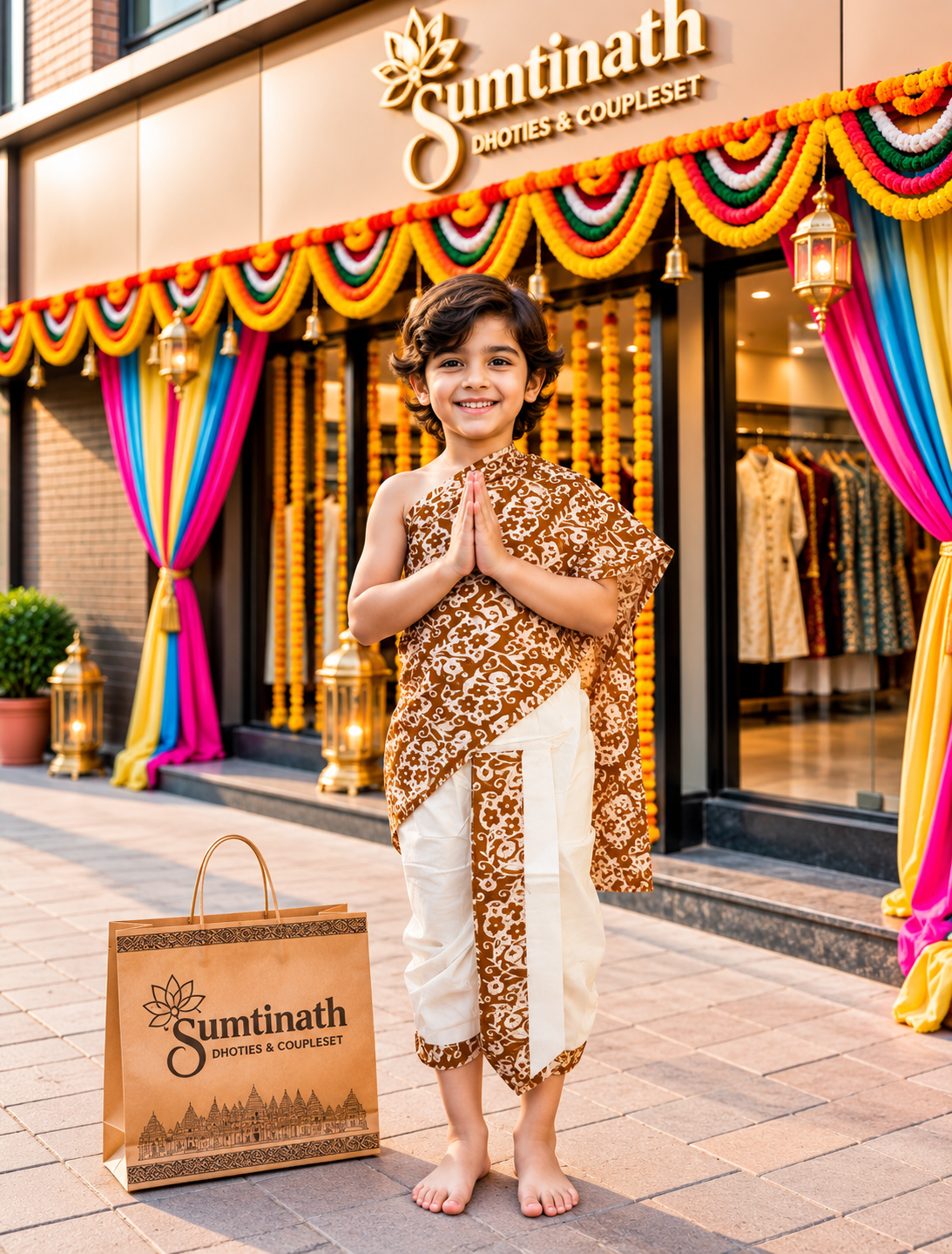 22 inch readymade dhoti(children wear)