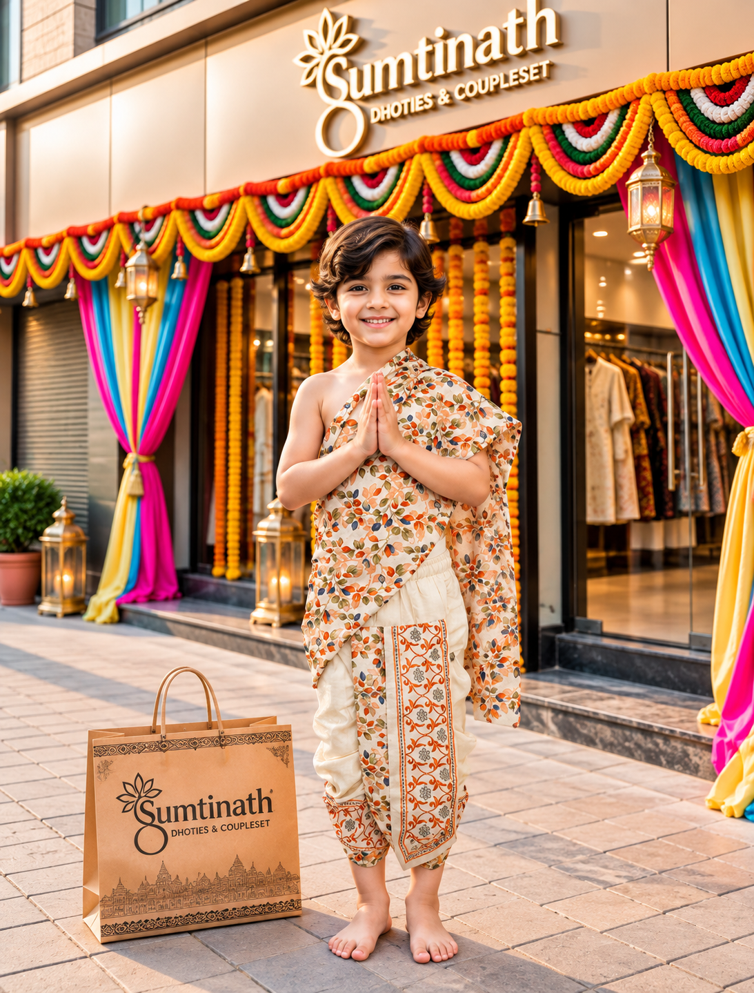 22 inch readymade dhoti(children wear)