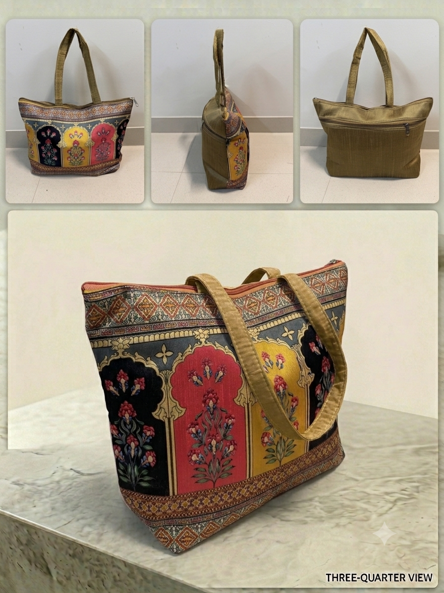 Ethnic Printed Handbag / Tote Bag