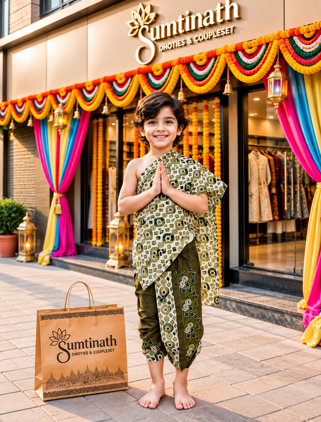 22 inch readymade dhoti(children wear)