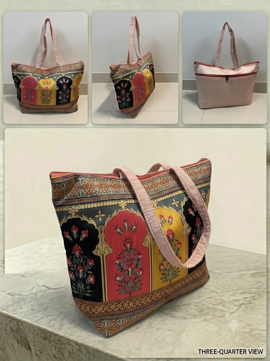 Ethnic Printed Handbag / Tote Bag