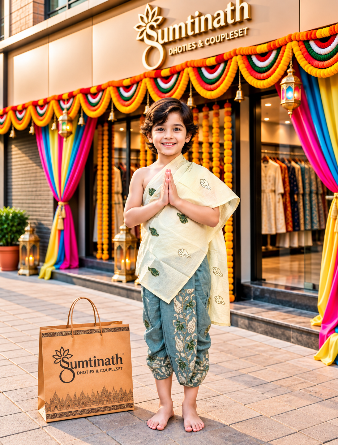 22 inch readymade dhoti(children wear)