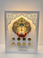 Asthmangal with parshwanath bhagwan and kalpvruksh LED frame (10x12 size)