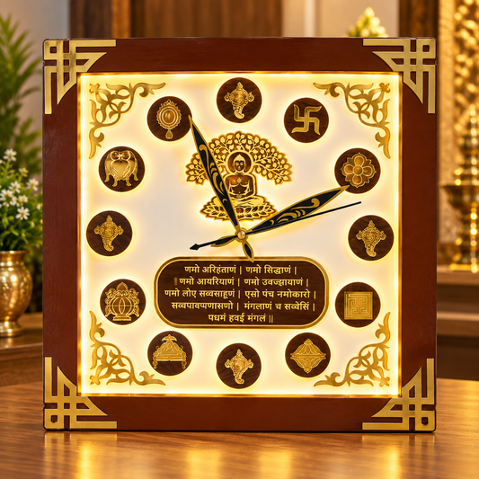 Asthmangal watch with navkarmantra mahavir swami kalpvruksh (12x12 size)