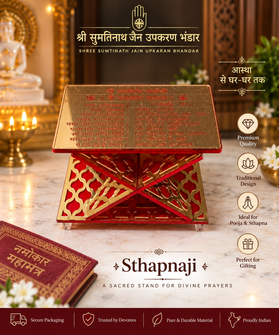 Fancy sthapnaji red color