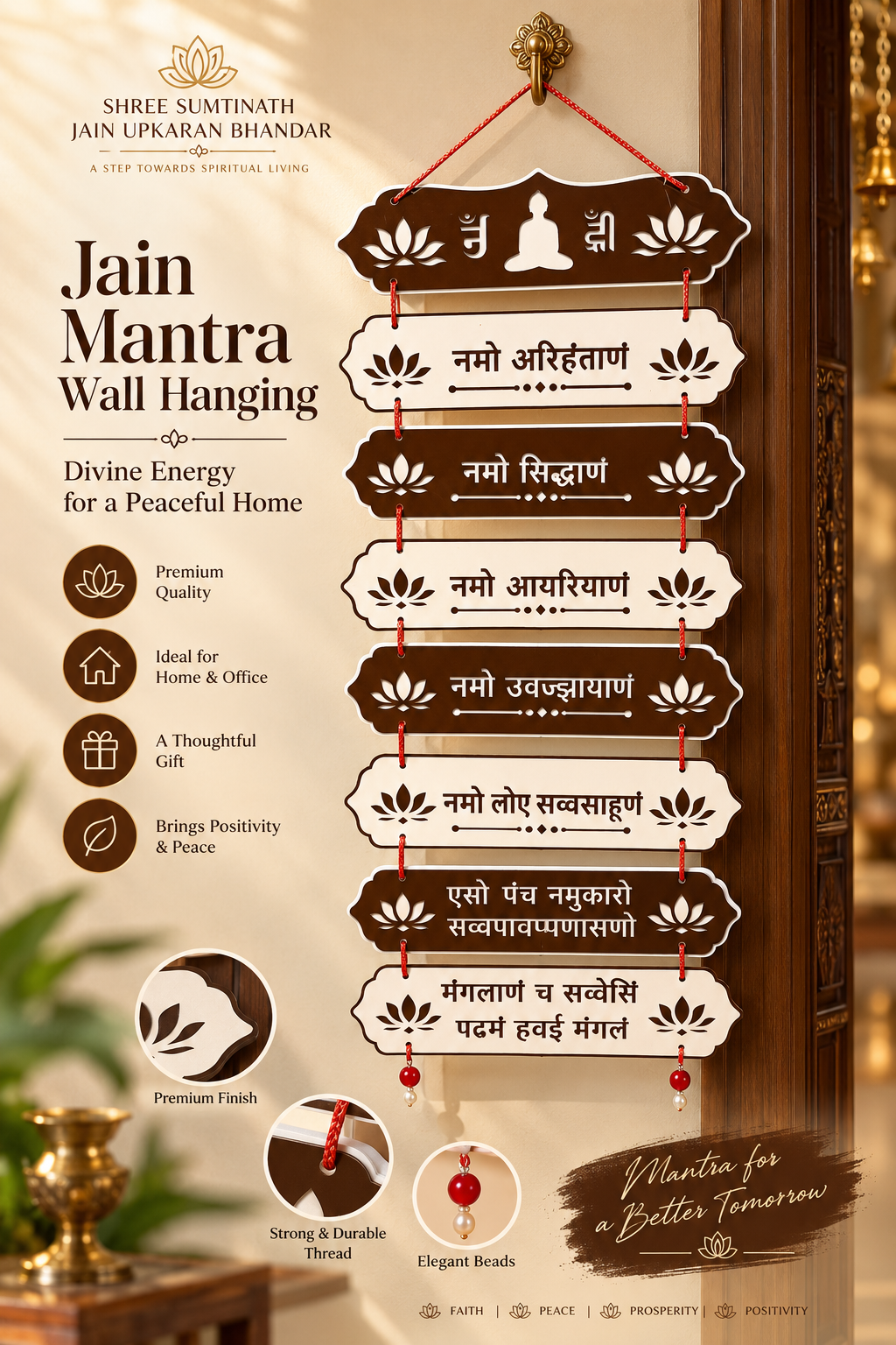 Navkarmantra Premium Wall Hanging