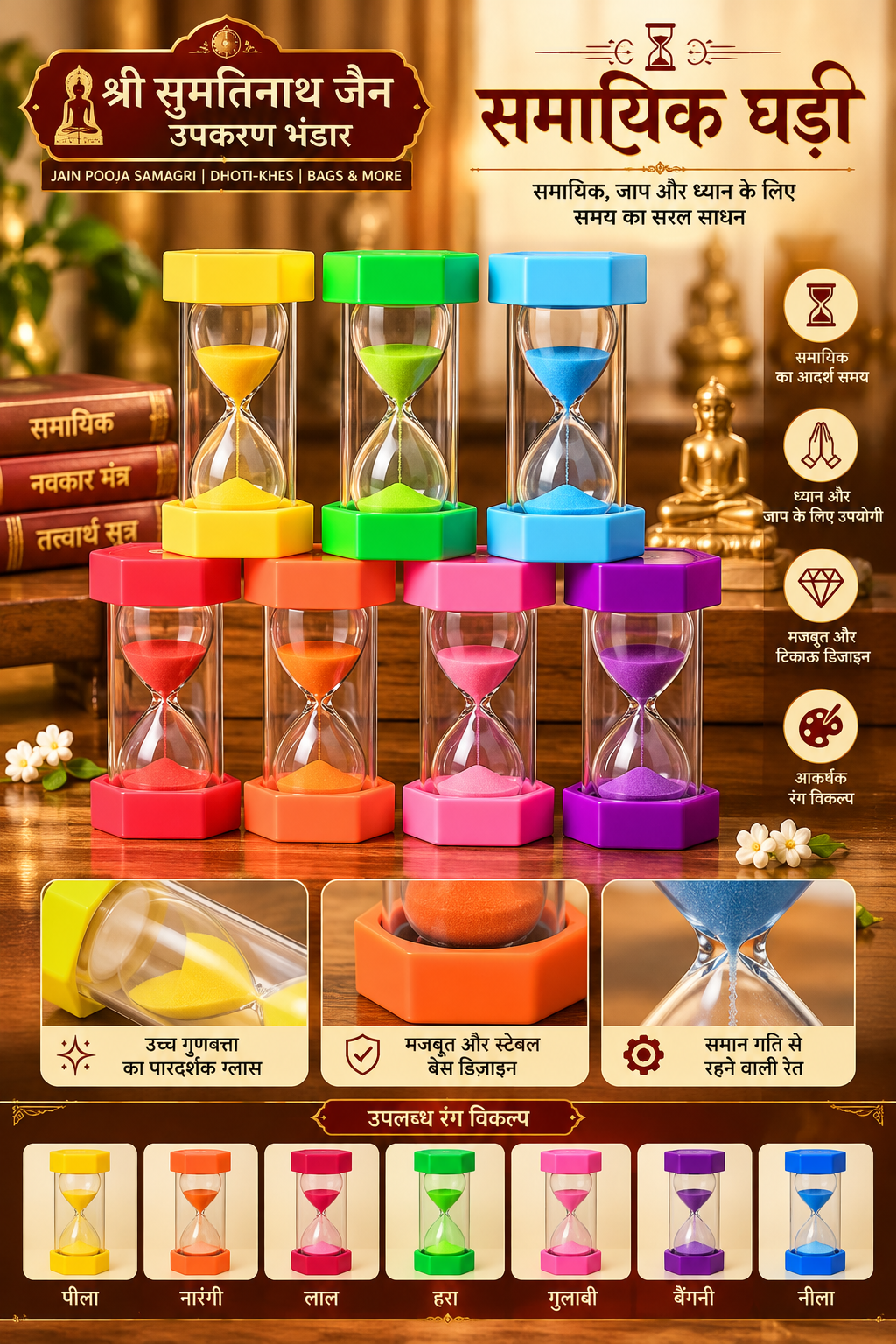 48 min Samayik ghadi (sand clock)