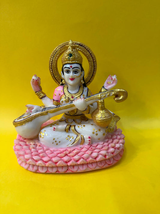 Saraswati mata idol (7 inches)