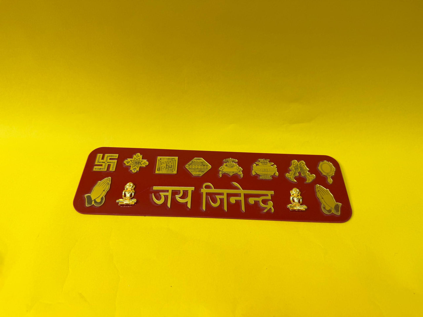 Jay jinendra with Asthmangal frame (size - 3x12)