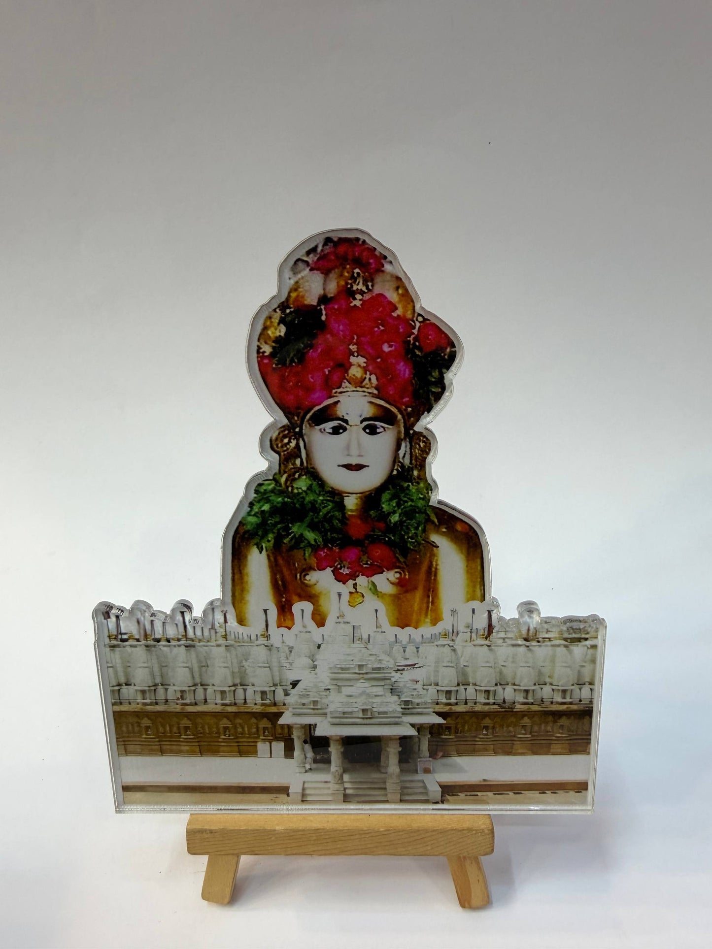 Parshwanath bhagvan with shankheshwar patt cutout (size - 6 inch)